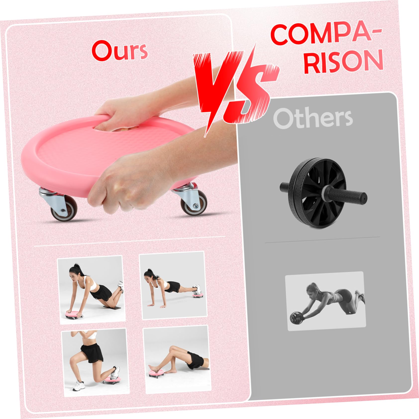 KOMBIUDA Ruota Addominale Fitness Attrezzo Per Esercizi Addominali Con Tappetino Addominale Per Allenamento A Casa Multidirezionale E Sicuro