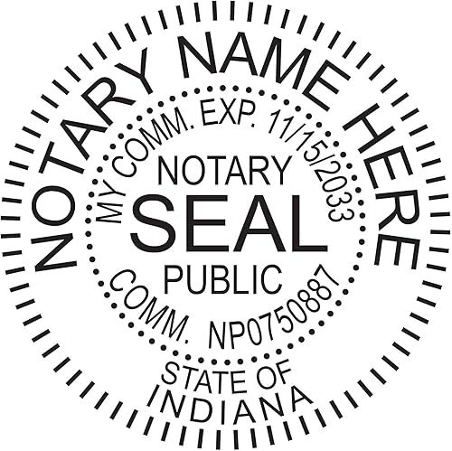 Miniatura 2 de Hubco Sello de notario plateado y sello notarial Hubco Purple S-844 - Indiana