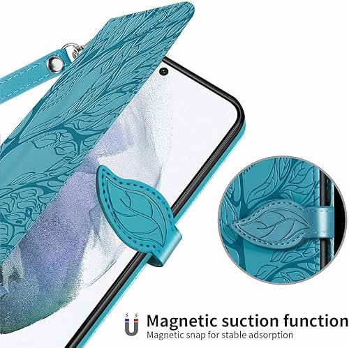 Miniatura 5 de Funda tipo cartera para Samsung Galaxy S23 Ultra 5G, piel sintética de alta calidad con diseño de árbol en relieve atril ranuras para tarjetas