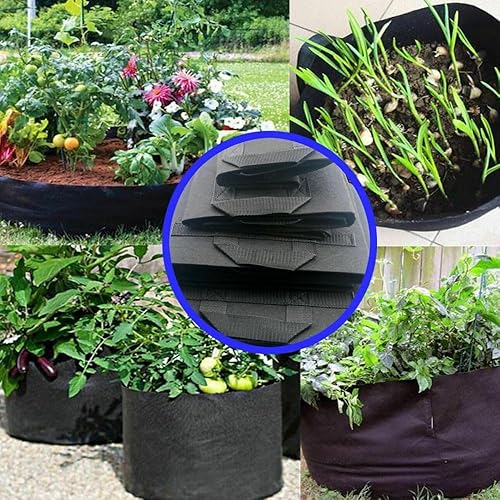 Miniatura 9 de Paquete de 24 bolsas de cultivo de 5 galones, macetas de tela de 5 galones, bolsas de cultivo premium de 5 galones para un crecimiento saludable de