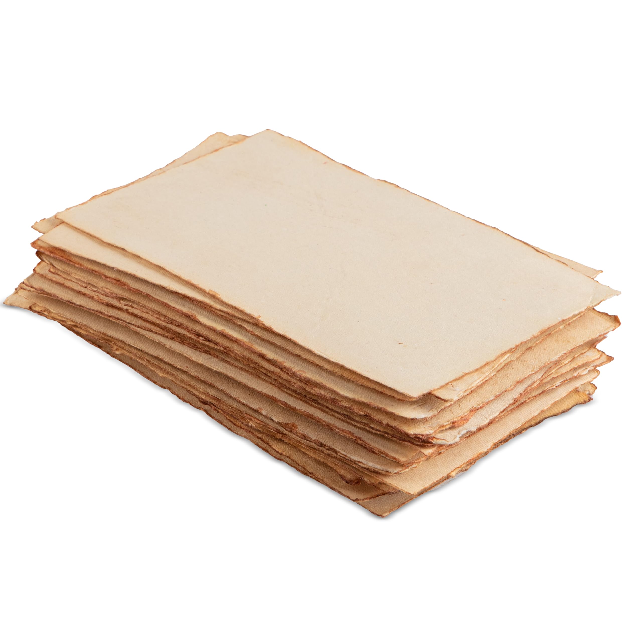 Wanderings Carta per Acquerello Spessa Fatta a Mano 300 GSM – Formato A5 15×21 cm – Carta Vintage con Bordo Irregolare – Pressata a Caldo – Per Artisti, Pittura, Calligrafia e Artigianato – 25 Fogli