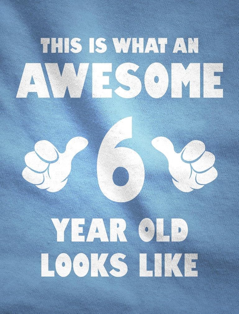6th Birthday Shirt Girls Awesome 6 Year Old 6th Birthday Gift Fitted T-Shirt : Clothing, Shoes & Jewelry