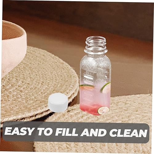 Miniatura 3 de Housoutil Mini nevera Mini refrigerador Mini frigorífico Botella de plástico de 3.4 fl oz: 30 botellas de bebidas reutilizables Contenedor