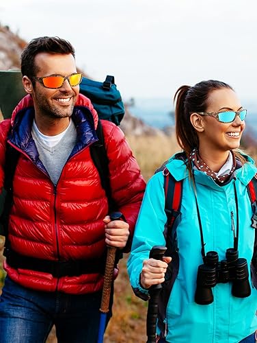 Miniatura 5 de Konohan 9 pares de lentes de sol deportivos polarizados para hombre, lentes de sol tácticos, para conducir, correr y para hombre