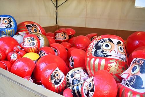 Miniatura 9 de Muñeca Daruma japonesa de 4.7 pulgadas (rojo) – Takasaki hecho a mano | Establecimiento de objetivos, regalo, artesanía tradicional de Japón