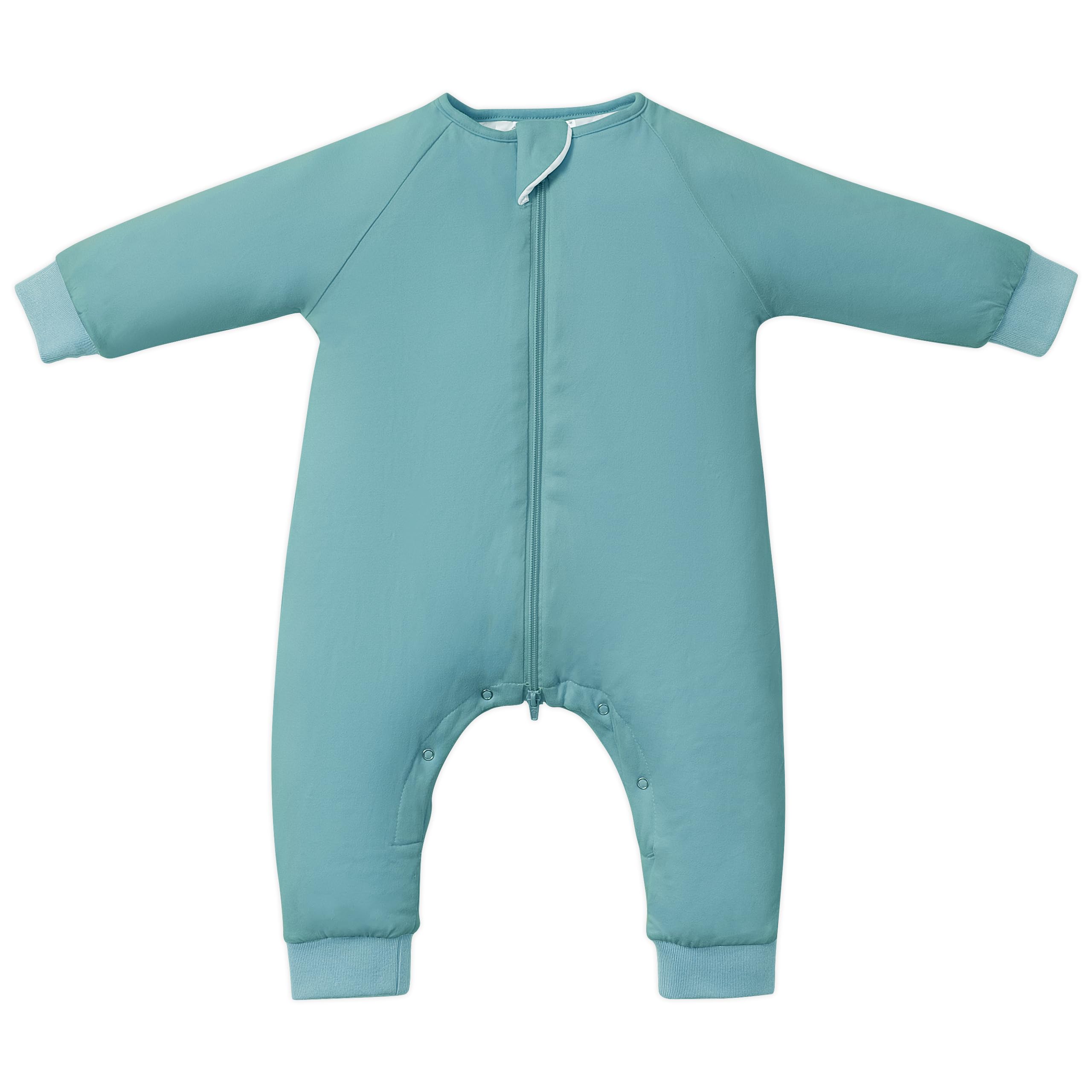 Baby Sleep Sacks with Feet, 1.0 TOG Long Sleeve Wearable Blanket for 0–6M Infants &amp; 2T–4T Toddlers, Soft and Cozy