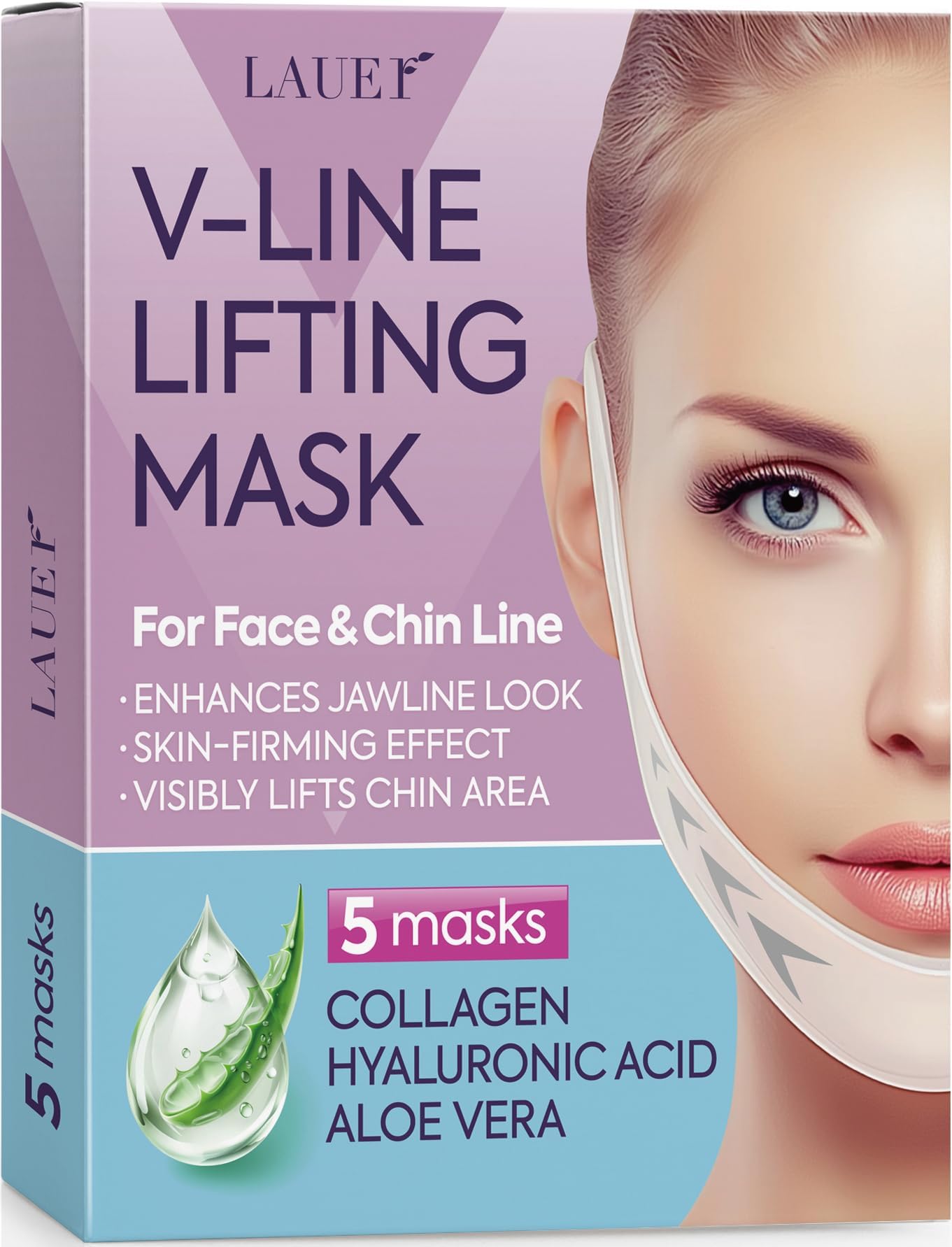 V Shaped Slimming Face Mask Double Chin Reducer V Line Lifting Mask Neck Lift Tape Face Slimmer Patch For Firming and Tightening Skin