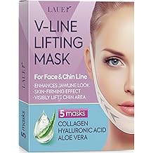 V Shaped Contouring Face Mask Line Shaping Lifting Belt Neck Reduction Jawline Lift Tape Enhancer Firming Chin Up Collagen Hyaluronic Acid Aloe Vera