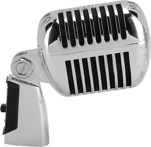 Miniatura 6 de Micrófono vocal clásico retro dinámico, micrófono cardioide profesional de rendimiento en vivo, micrófono antiguo de grabación vocal universal para