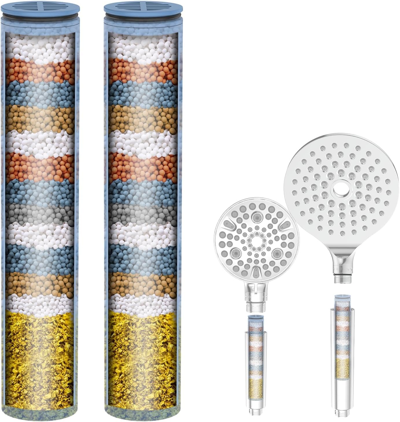 MakeFit Shower Head Filter Replacement Cartridge for SSJ781/DSSJ781/ DSSJ781-01/DSS1581 MakeFit Filtered Handheld Shower Head (2-PACK)