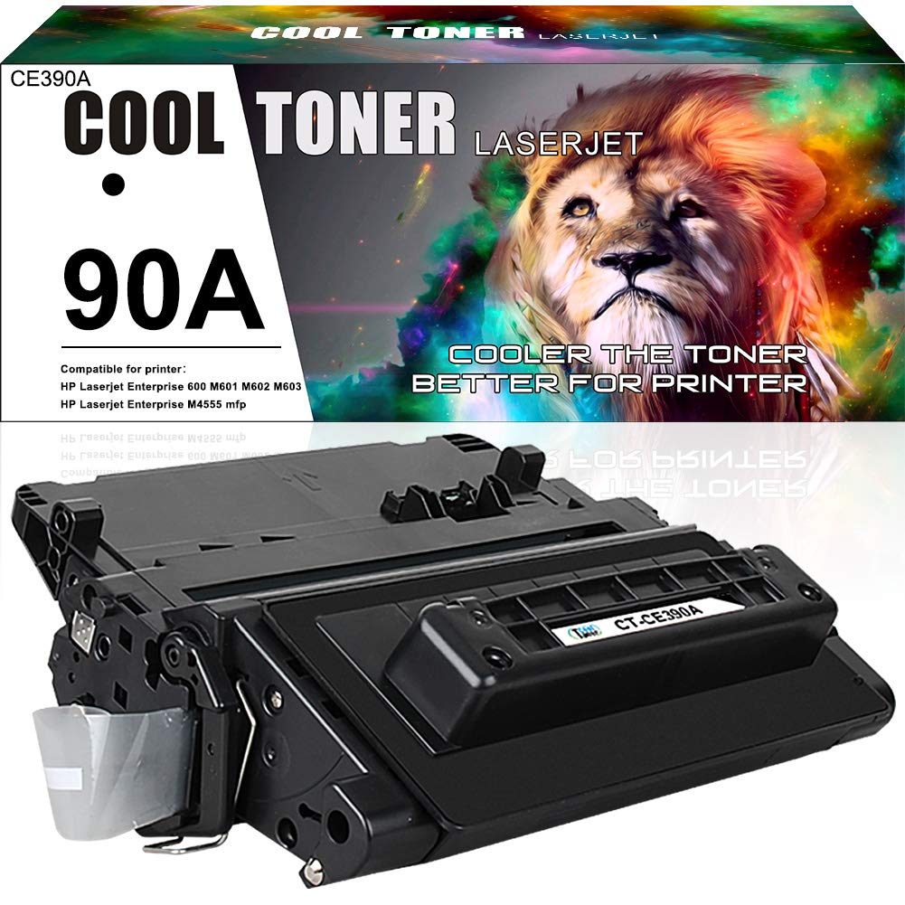 Cool Toner Compatible Toner Cartridge Replacement for HP 90A CE390A 90X CE390X HP Laserjet Enterprise 600 M601 M602 M603 M4555 MFP Toner Cartridge Ink (Black, 1-Pack)