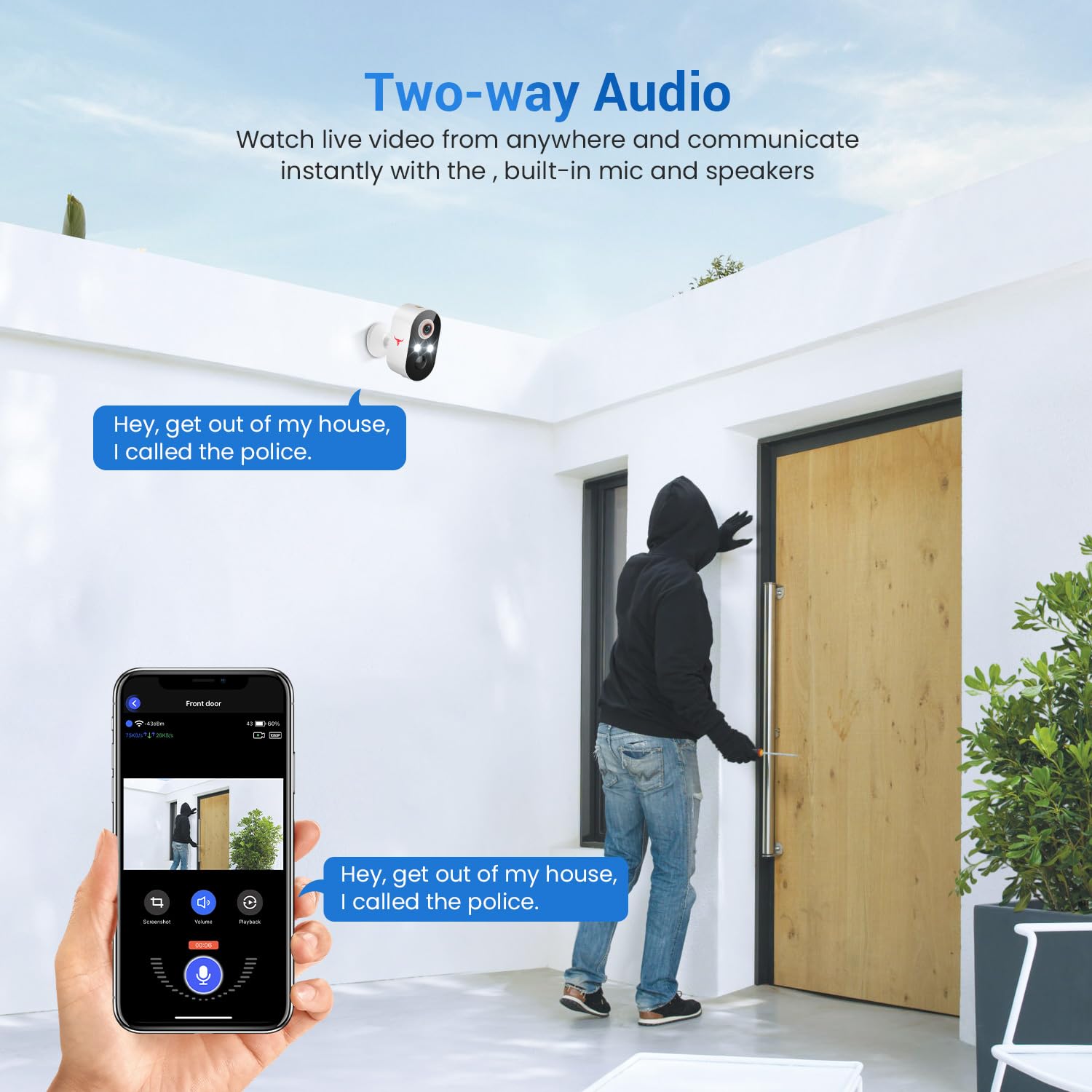 App Download 1080P Security Camera Wireless Outdoor With 2-Way Talk For ...