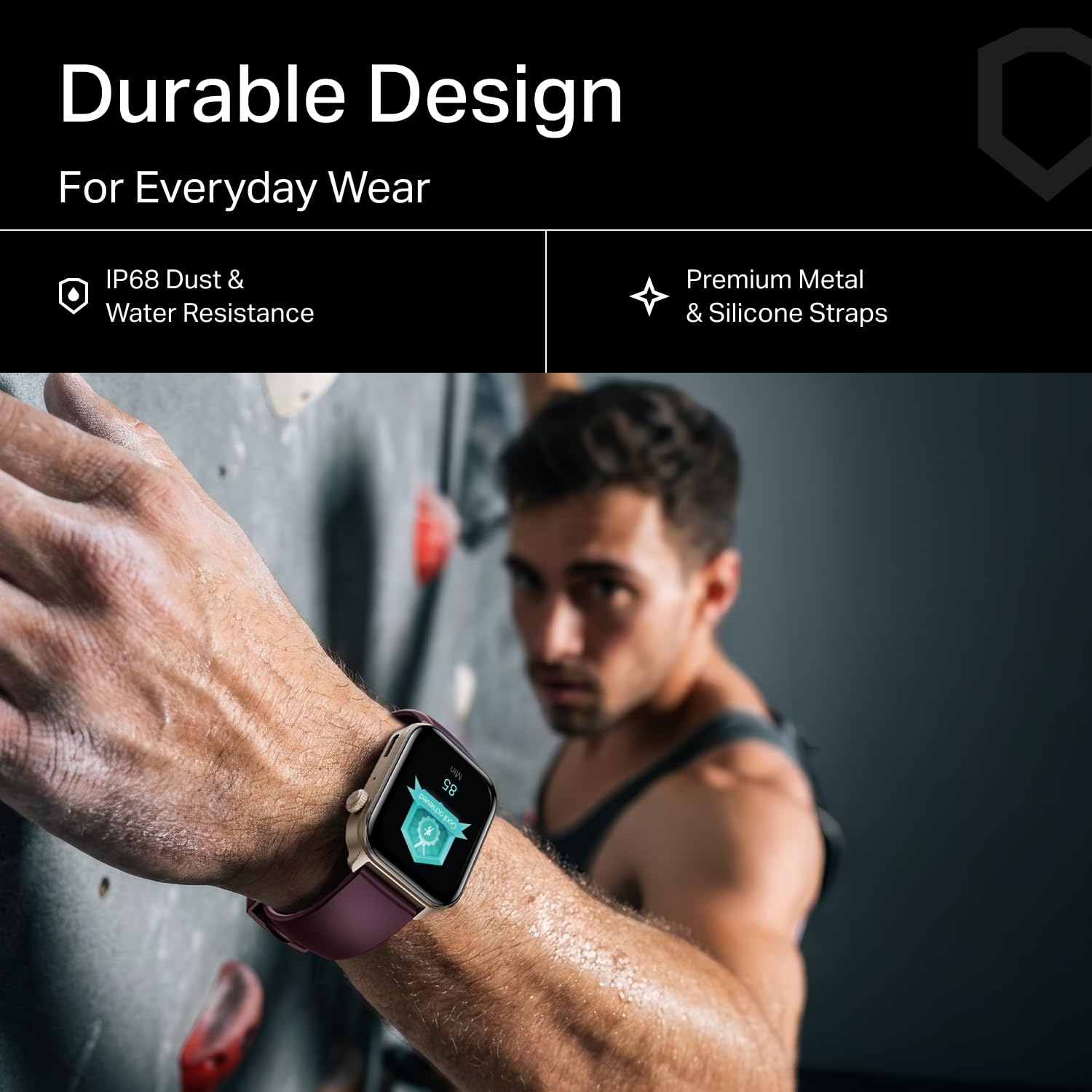 boAt Storm Call 4 India's first Smartwatch with Type-C Charging,1.96”(4.97 cm) HD Display, Functional Crown, BT Calling, Sports Modes, Heart Rate, SpO2, Sleep & Stress Tracking, SOS, IP68(Velvet Wine) — Amazon image 5