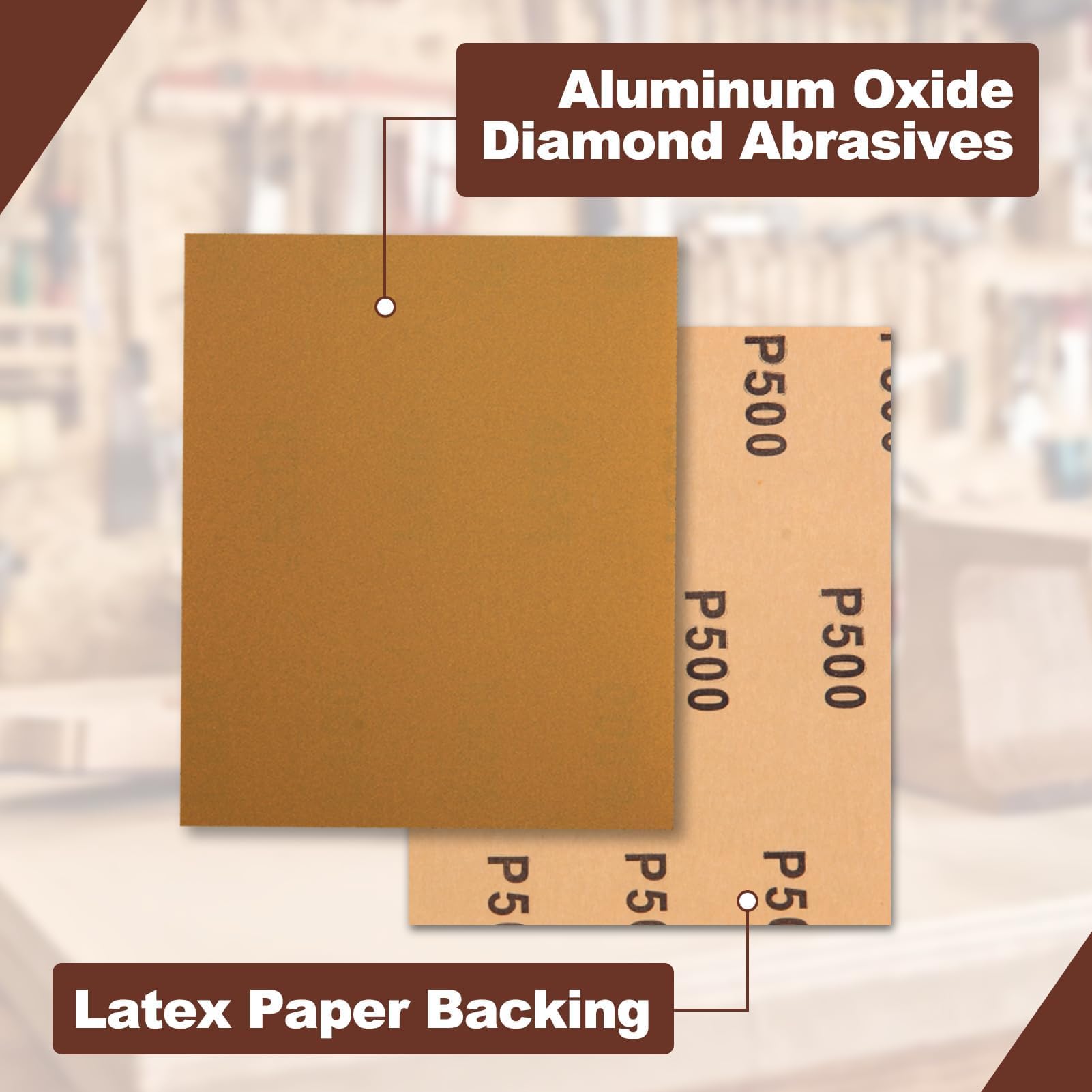 50 Pcs 1/4 Sheet Sandpaper, Premium Sand Paper 80/120/150/220/320/400 Grit Sandpaper Sheet Sand Paper Assortment For Wood Metal Automotive Palm Sanders 5.5" X 4.5" - Miral Crafts