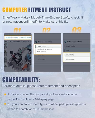Miniatura 7 de OCPTY Compresor de Aire Acondicionado Compatible para A-cura MDX H-onda Pilot Odyssey CO 29000C