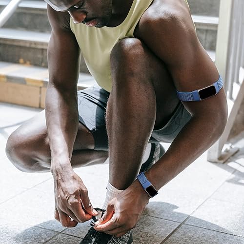 Miniatura 9 de Haveda Solo compatible con Fitbit Charge 5 bandas para mujeres y hombres, correas de repuesto Fitbit Charge 5 elásticas de nailon con velcro,