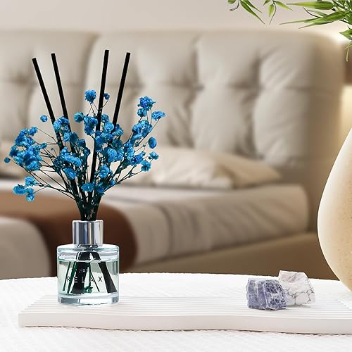 Miniatura 2 de Freesia Gardenia Difusor de aroma, difusor de varillas de 3.4 onzas con flores secas para baño en lugares pequeños, dura hasta 60 días