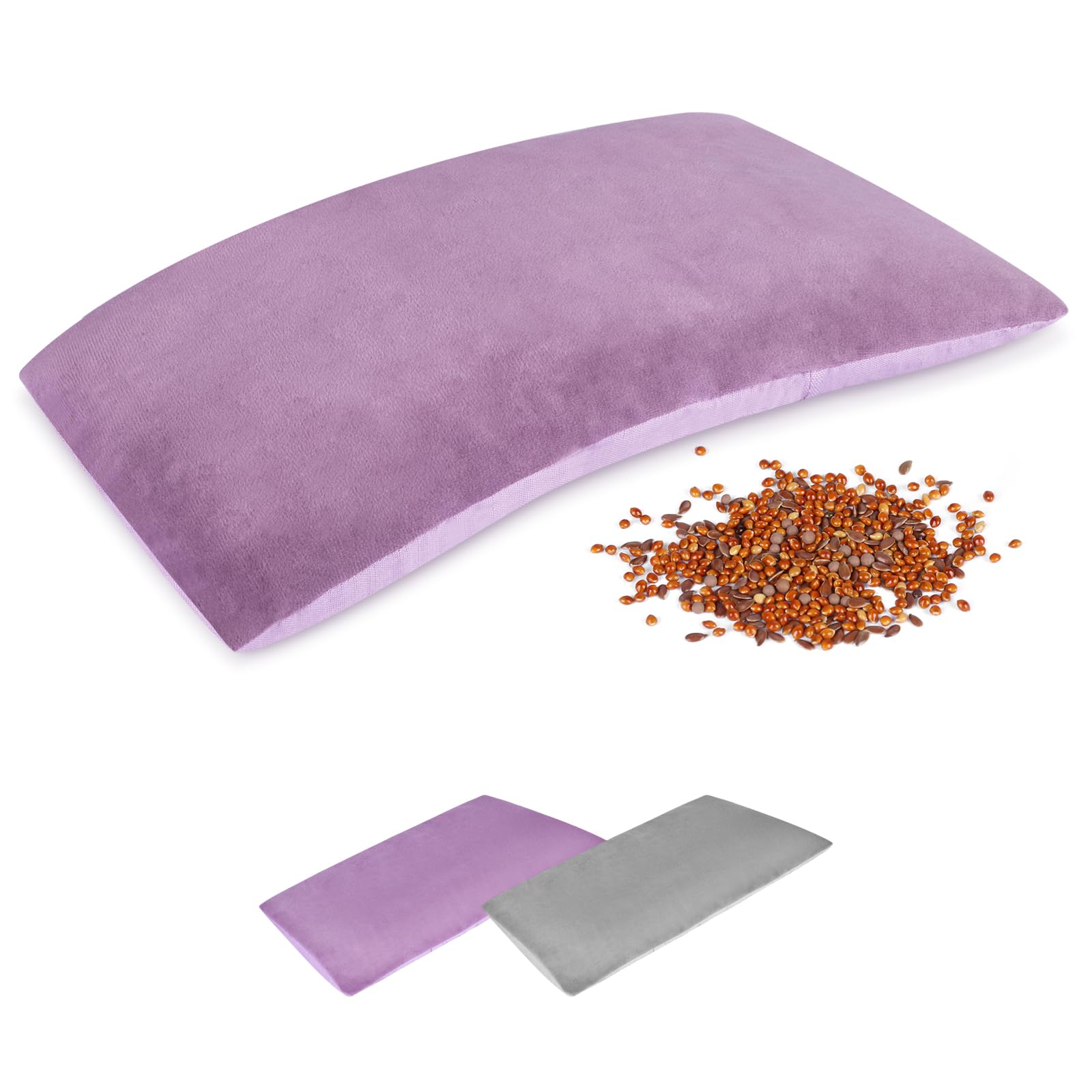 SuzziPad Heating Pad Microwavable for Reduce Discomfort with Washable Cover, 7 x12 Reusable Heat Pads for Shoulder, Belly, Elbow, Knee, Moist Heated Pack, Sore Muscle, Soothing Fatigue, Purple