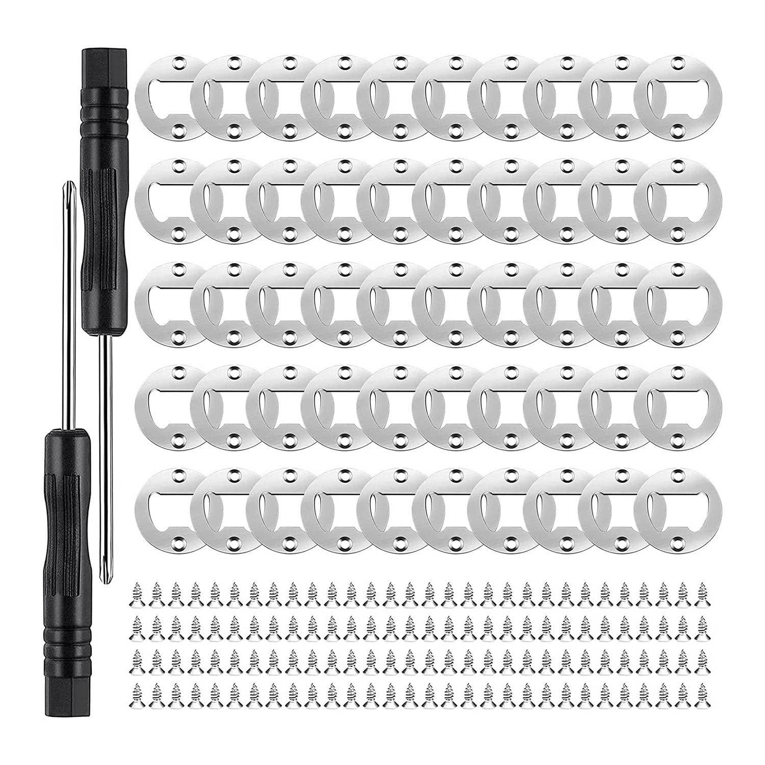 Turodeuo 50 Set Bottle Opener Insert Diy Bottle Opener Hardware Metal Bottle Opener Hardware Beer Bottle Opener Diy