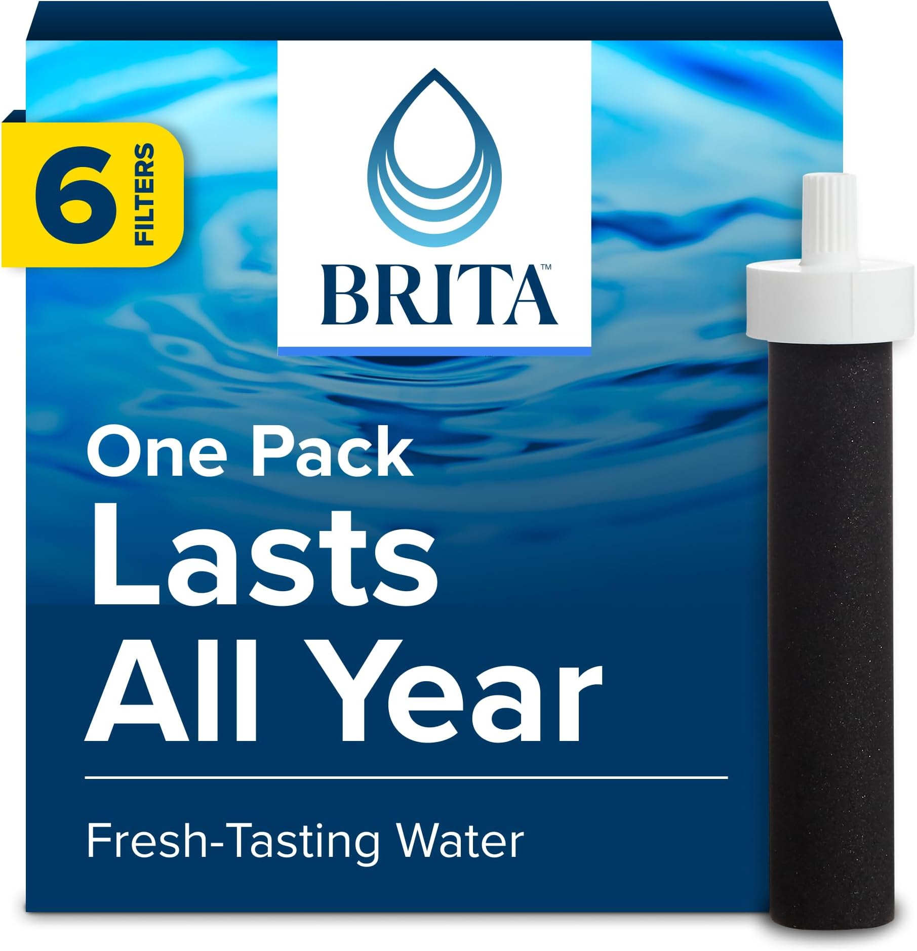 BRITA Water Bottle Replacement Filters, BPA Free, 6 Count