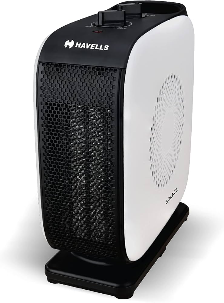 Havells Solace 1500 Watt with PTC Ceramic Heating Element u0026 2 Heat Setting Room  Heater (White u0026 Black) : Amazon.in: Home Improvement