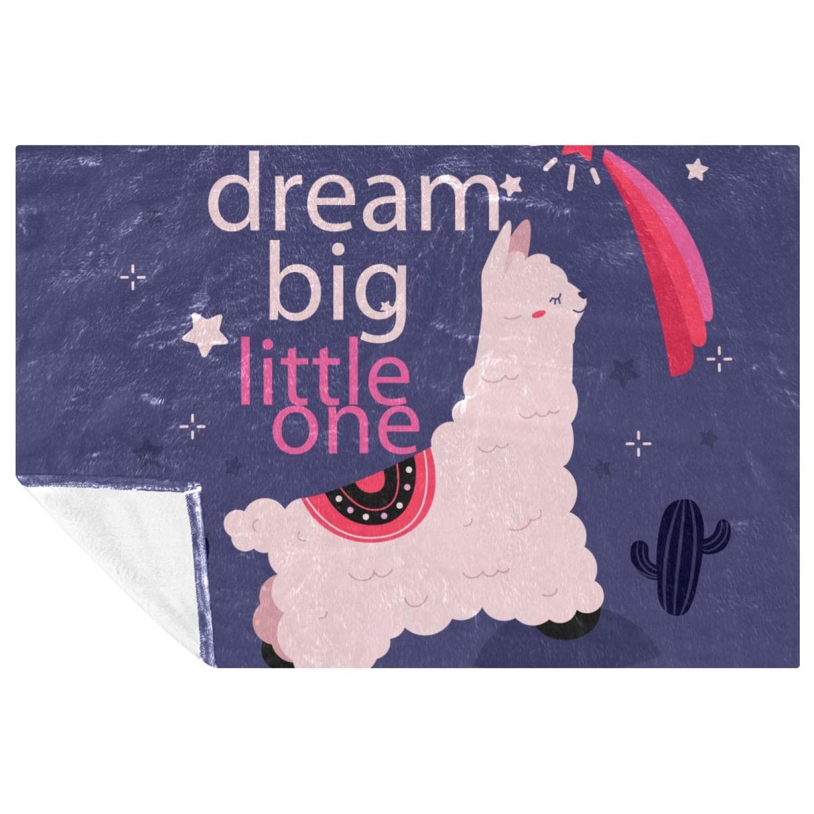 Couverture douce contre le froid pour canapé et lit Dream Llama