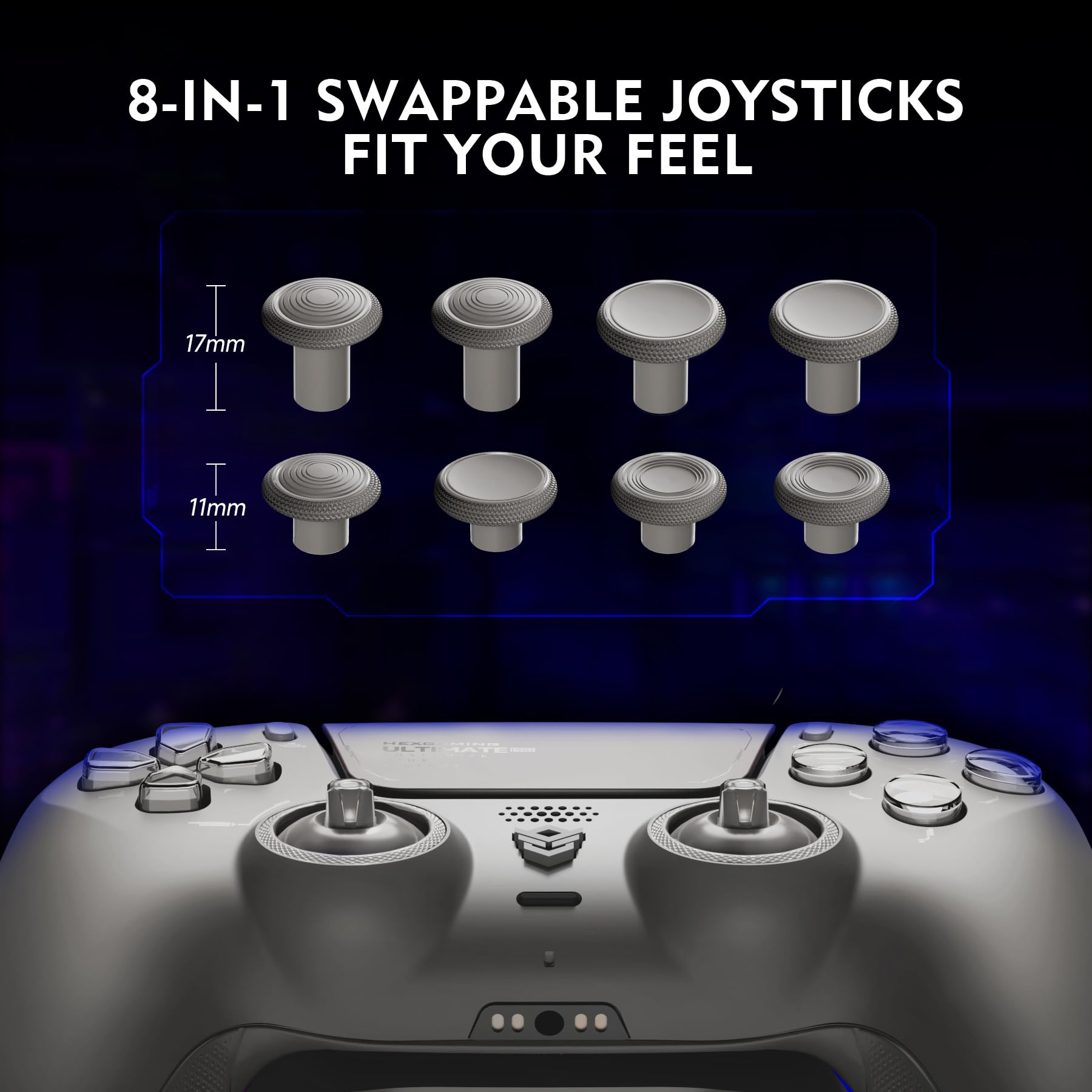 HEXGAMING Manette pour ps5,Ultimate Pro Controller pour ps5/PC/Mobile