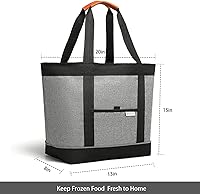 Vista 5 de MIUKAA Bolsa térmica aislada, a prueba de fugas con espuma térmica, ideal para comestibles, viajes, playa y picnic