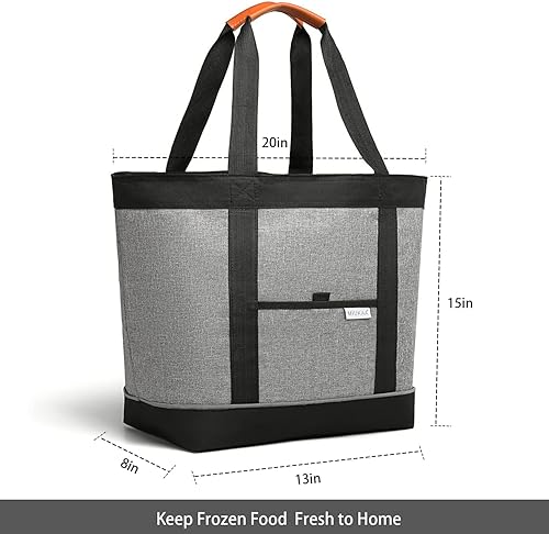 Miniatura 5 de MIUKAA Bolsa térmica aislada, a prueba de fugas con espuma térmica, ideal para comestibles, viajes, playa y picnic