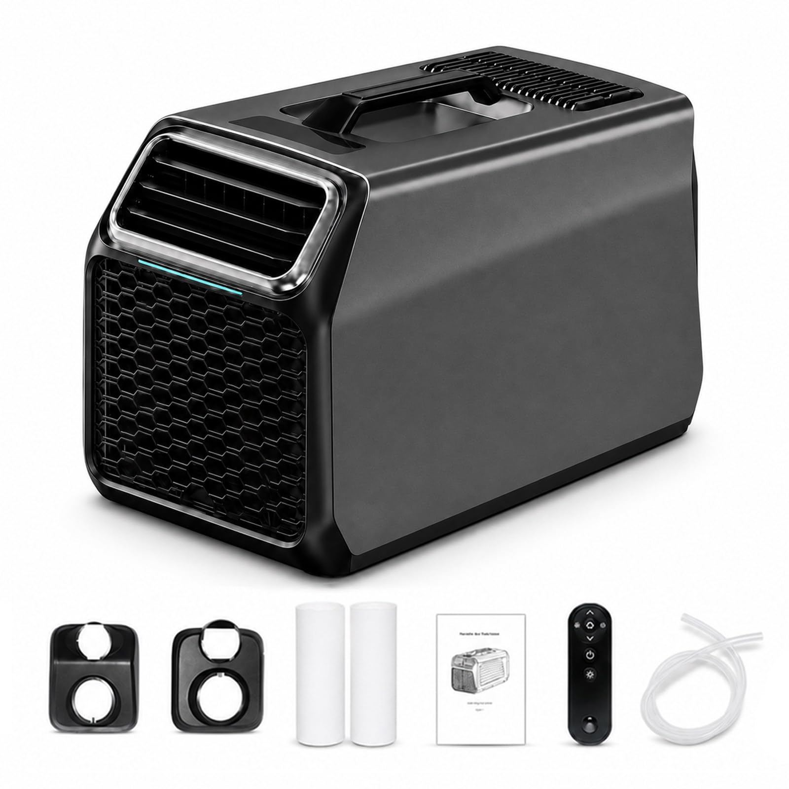 5000 BTU Tent Air Conditioner, Portable 1400W Camp AC Unit with Cooling Dehumidifying & Sleep Modes, Quiet Small Air Conditioner for Camping, RV, Dorm Room, Truck, Picnic, Vacation