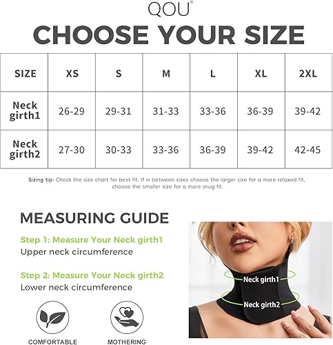Miniatura 7 de QOU Soporte de cuello suave ajustable para dormir, soporte cervical para el cuello, soporte cómodo para rigidez, dormir de lado, alivio de presión
