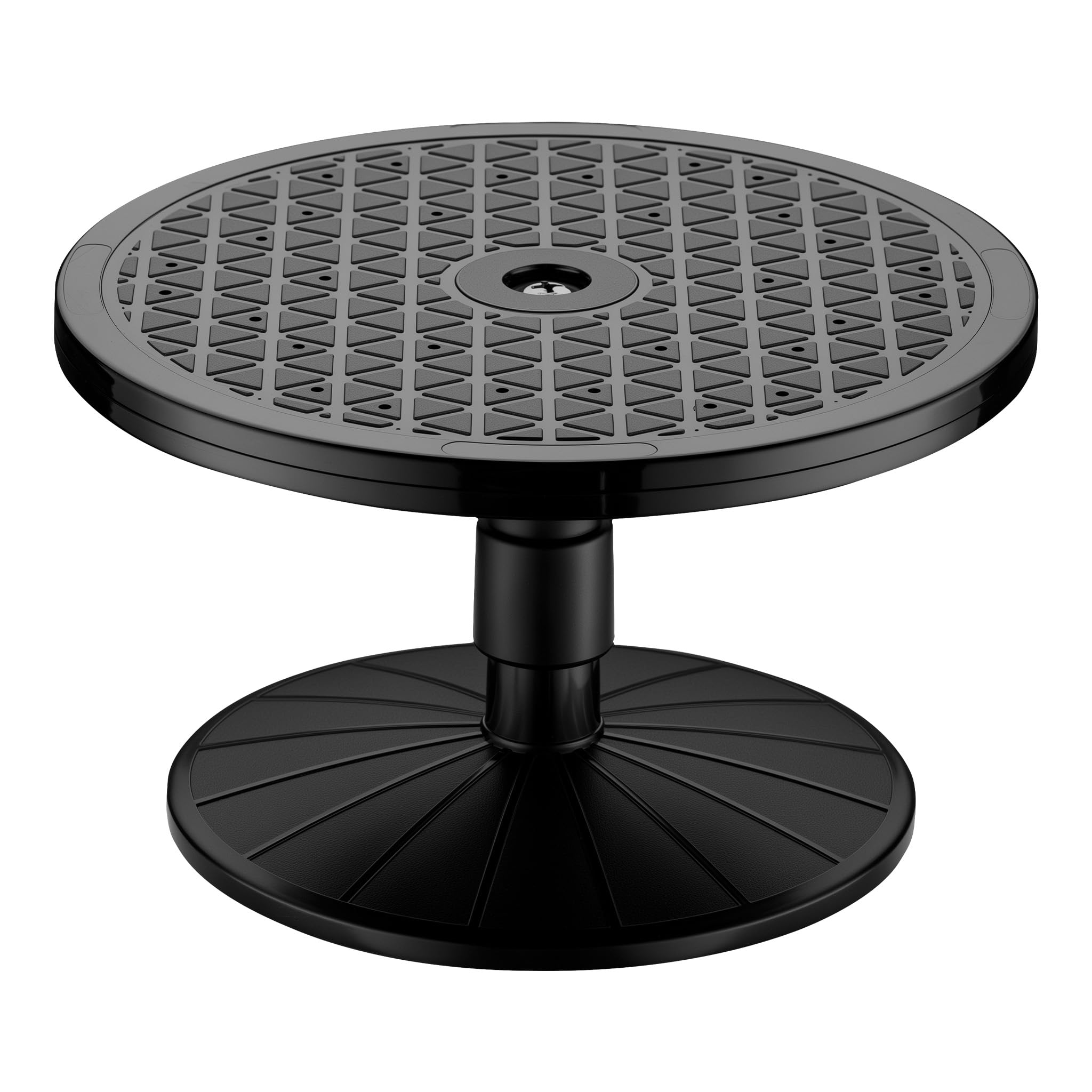 Wiltec Airbrush Turntable 19 x 19 x 12.7 cm, Stand for Airbrush Designs Height-Adjustable, Holder for Painting Miniature Models, Ideal Spraying Accessory