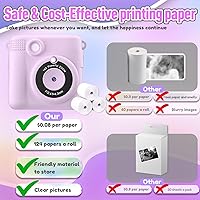 Vista 5 de Cámara de impresión instantánea para niños, regalos de cumpleaños de Navidad para niñas y niños de 3 a 12 años, cámaras digitales para niños