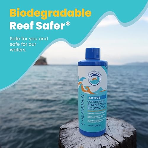 Miniatura 7 de Champú y acondicionador no tóxicos, gel de baño 3 en 1 para natación, champú para nadadores Reef Safe para hombres, mujeres o niños - Juego de