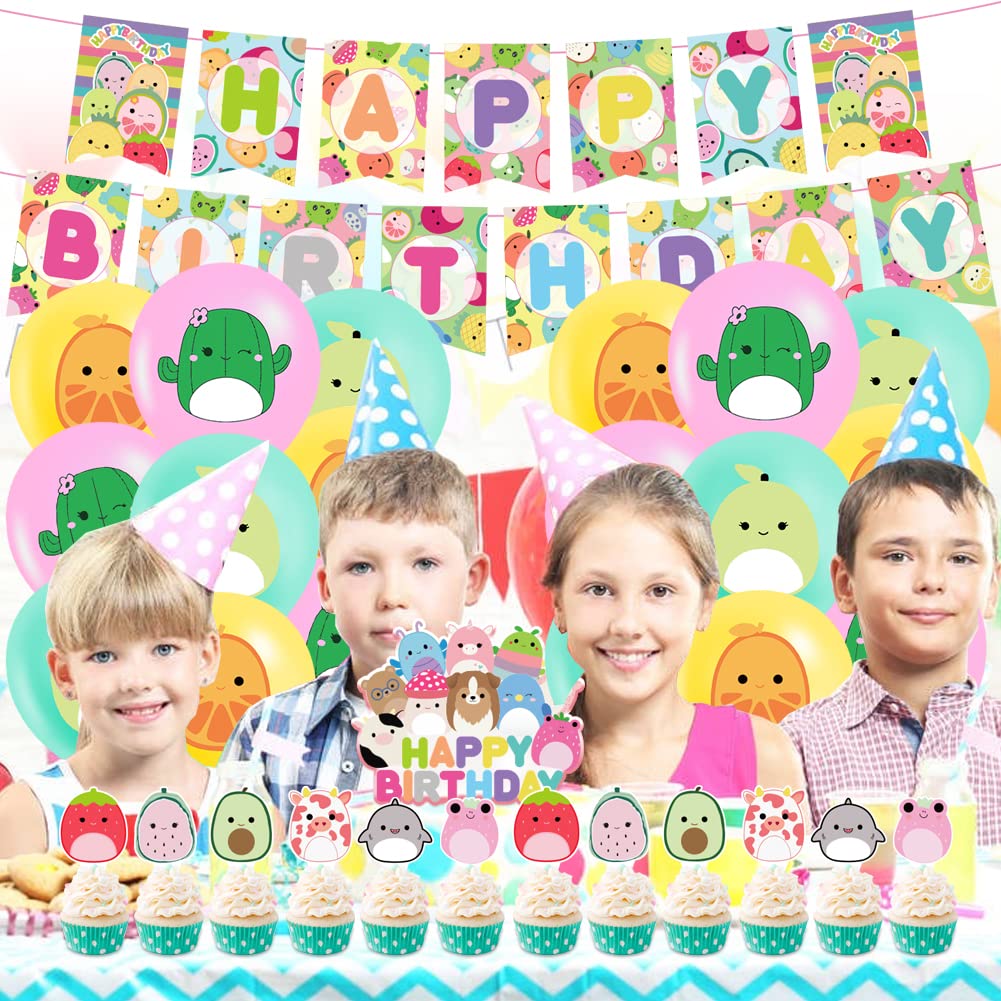 Kit Déco Anniversaire Enfant - 108 Pièces Avec Ballons, Vaisselle, Bannière, Nappe Et Serviettes