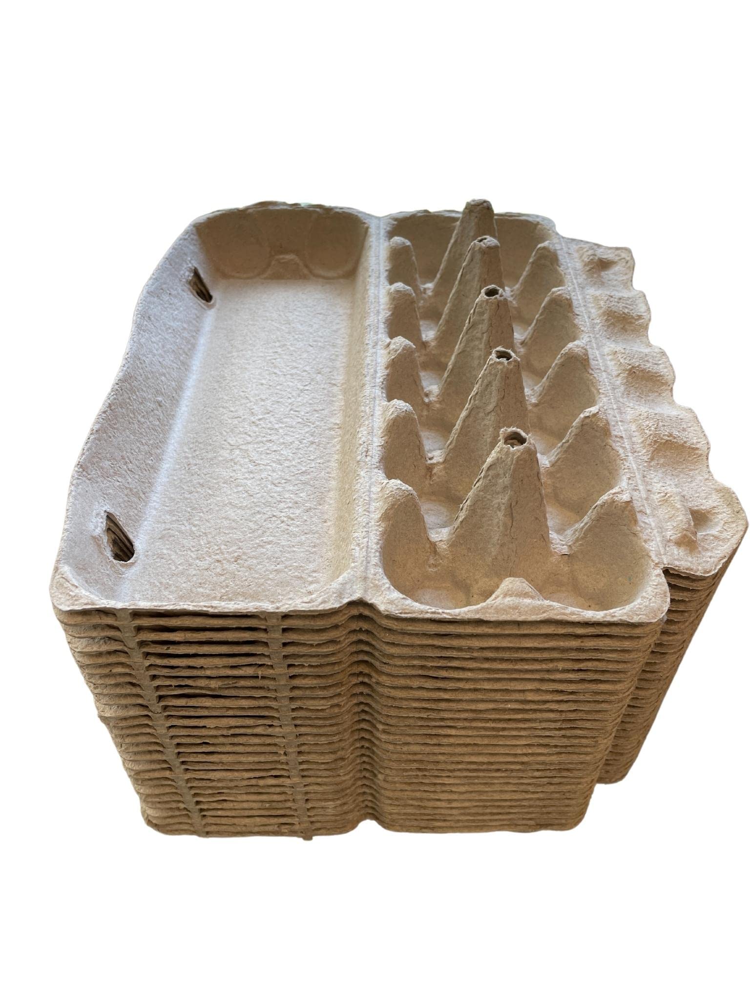 Natural Pulp Egg Cartons Securely Holds One Dozen Eggs or Use for Crafting or Sell Your Large Eggs (6 Cartons)