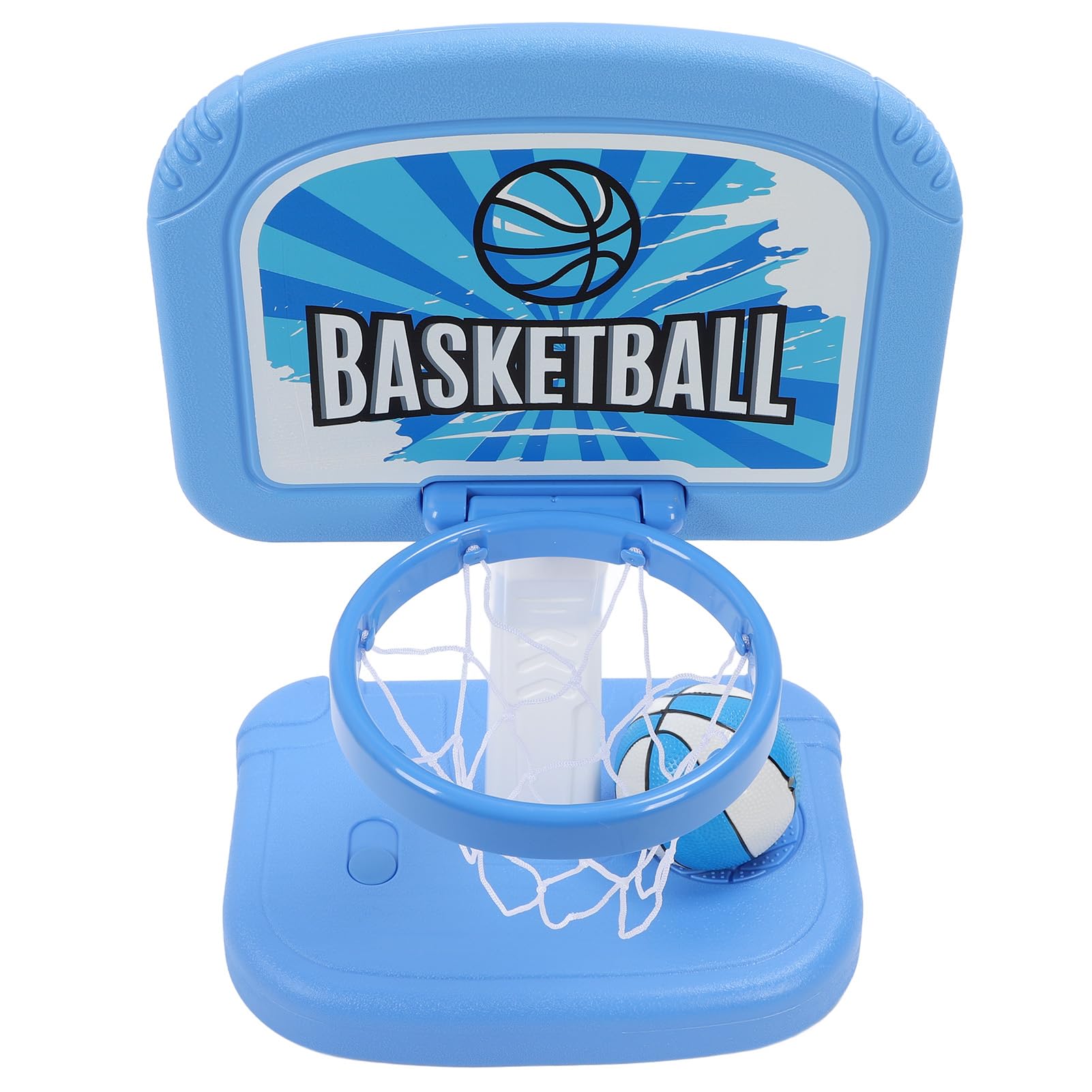 Juego de baloncesto interactivo en la piscina con canasta de baloncesto para piscina, altura ajustable para interior y exterior, incluye 2 bombas de pelota