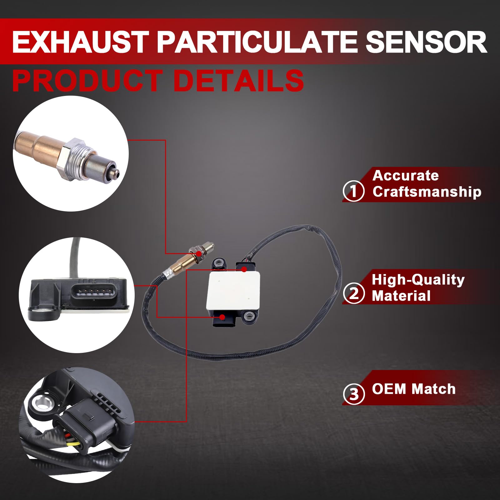 Sensor de NOX Flydida, sensor Lambda, sensor PM para coche, sensor de partículas diésel, compatible con Zafira C Tourer 1.6 2.0CDTi 2011- Cascada 2013- # 55487677, 55501897, 0281006540, 0281007129