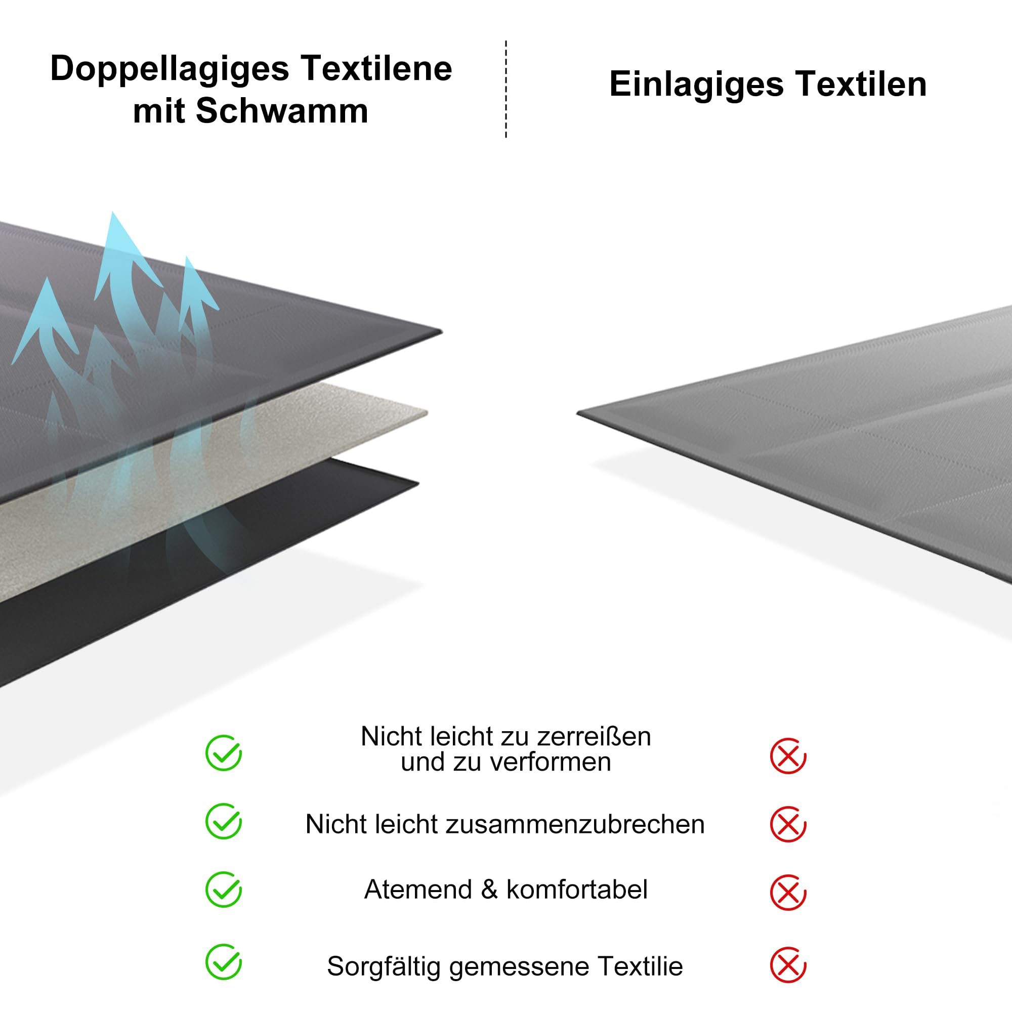 PURPLE LEAF 2er-Set Sonnenliege Groß Aluminium mit Rollen, Grau | Extra breite Liegefläche, 5-Fach Verstellbare, Gepolstertes Textilene, Atmungsaktiv, Robuster Alurahmen, Mobil dank Rollen