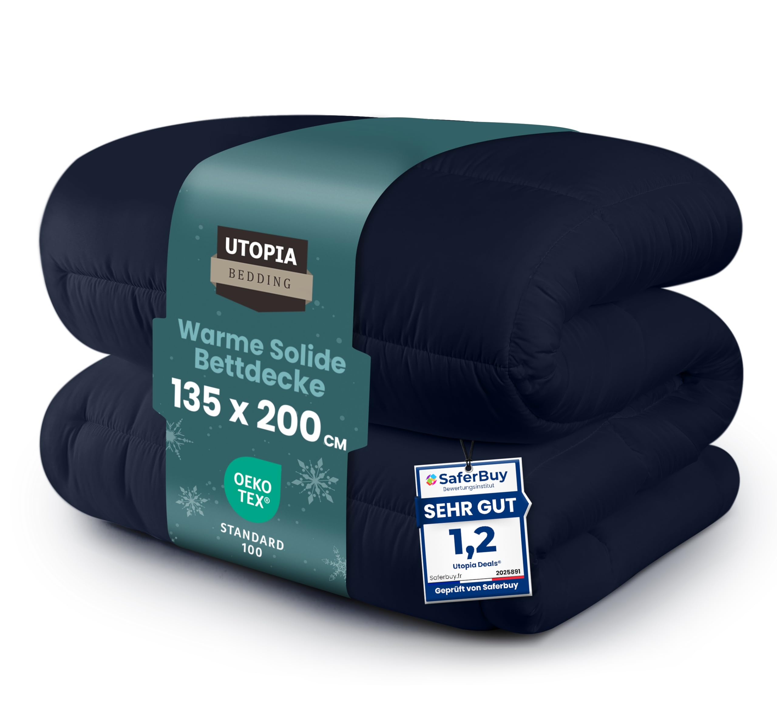 Utopia Bedding Bettdecke Ganzjahresdecke, atmungsaktive Schlafdecke, Steppdecke, Super Weiche Kuschelige