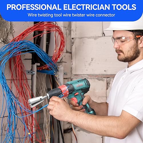 Miniatura 5 de Conector de tuerca de alambre premium, vástago de acero inoxidable, herramienta de torsión de cable duradero para taladro eléctrico (2 unidades)