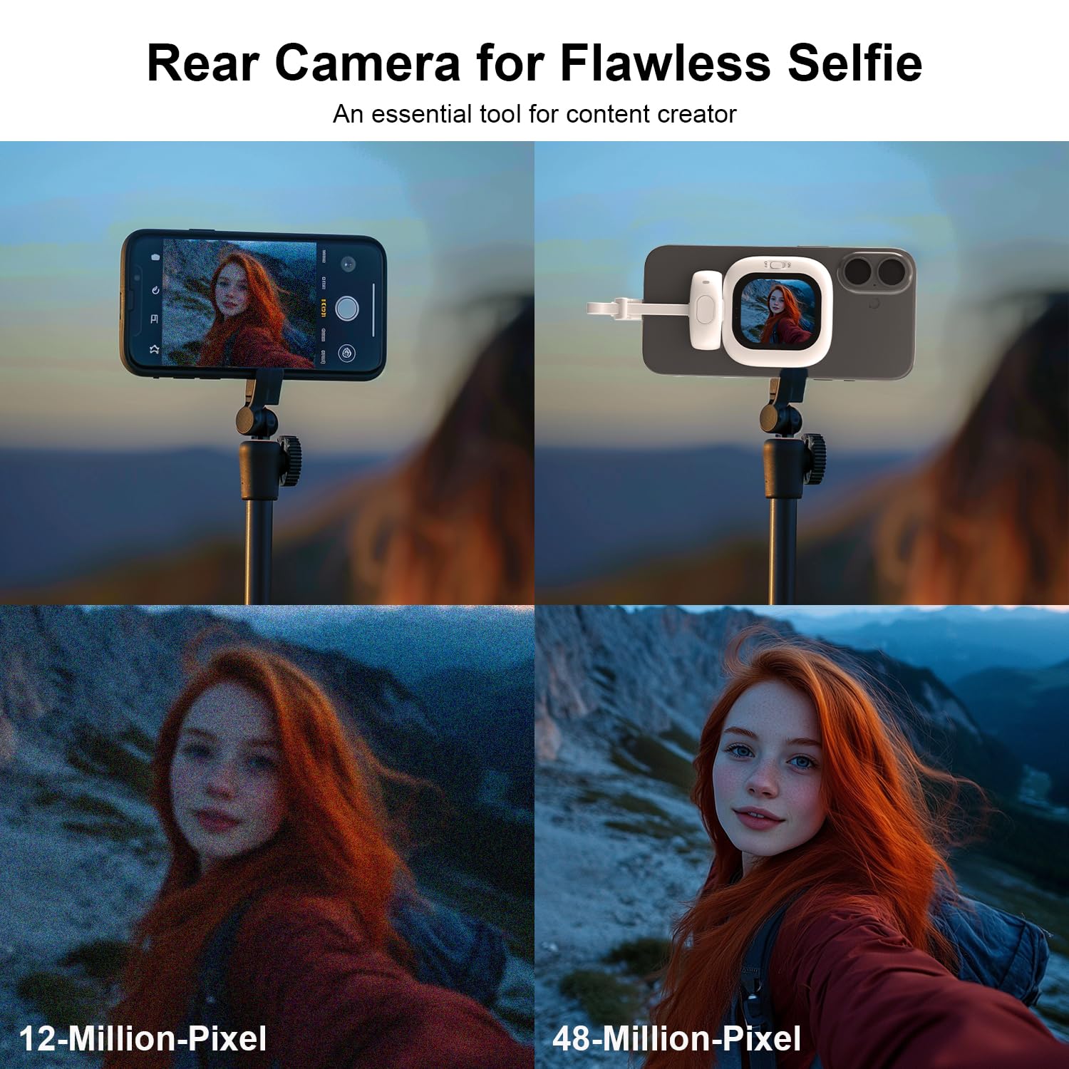 Founist Vlogmate Mini Vlog Selfie Monitor Screen for iPhone