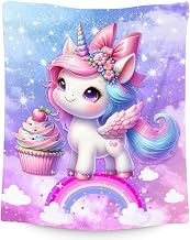 Gifts for Girls, Unicorn Blanket for Kids, Unicorn Fleece Blanket for Girls Soft Lightweight for Sofa Couch, 40"x50"