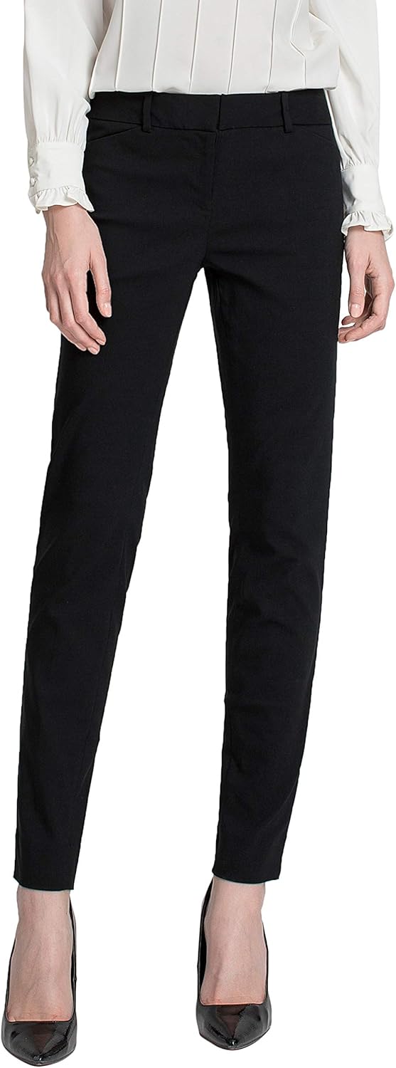 SATINATO Women's Casual Work Pants Skinny Slacks Leggings Comfort Mid Rise - Image 4