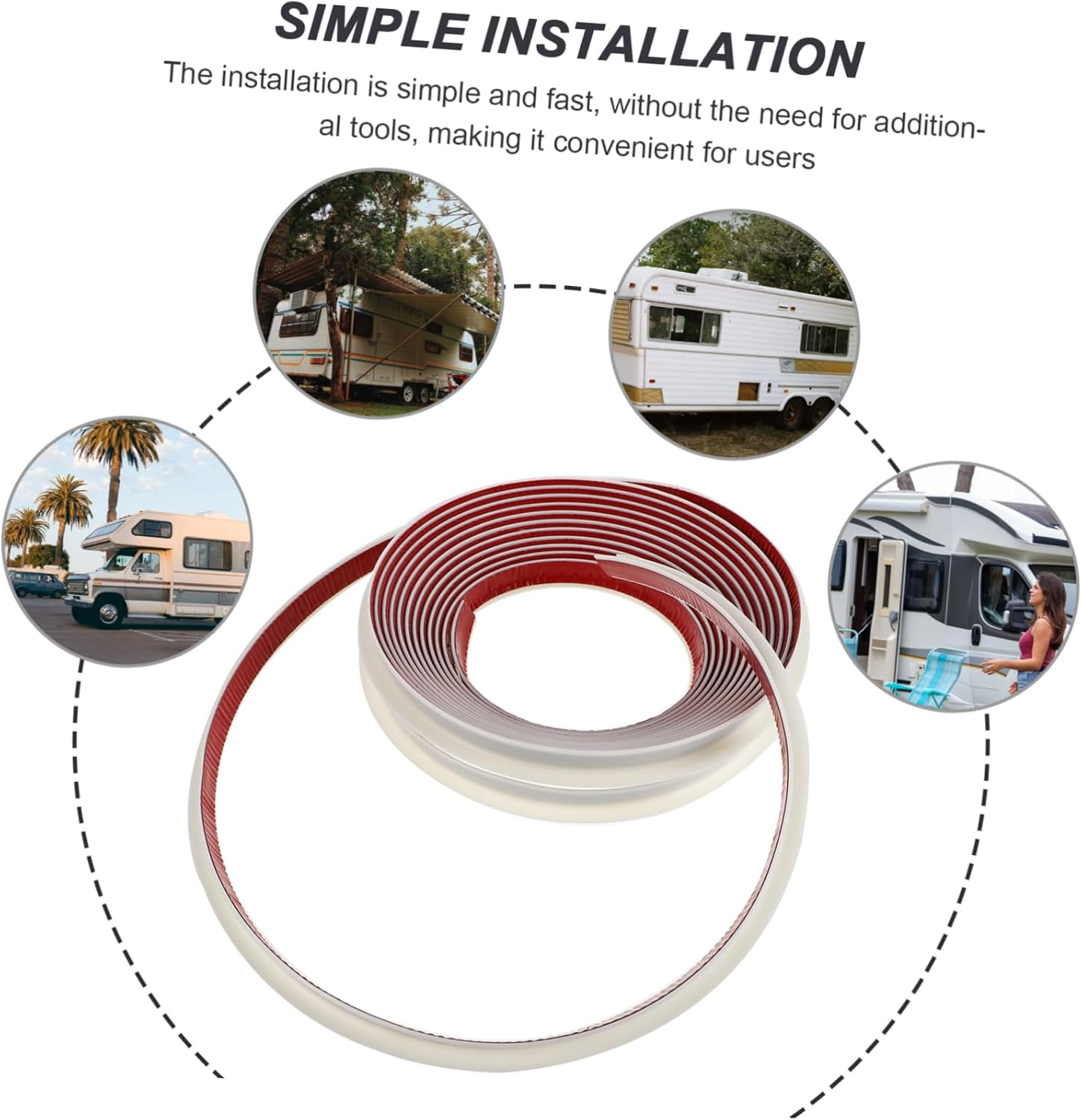 STOBAZA Rain Diverter Strip Plastic Repair Conditioner for Gap Strips Roof Window Guide