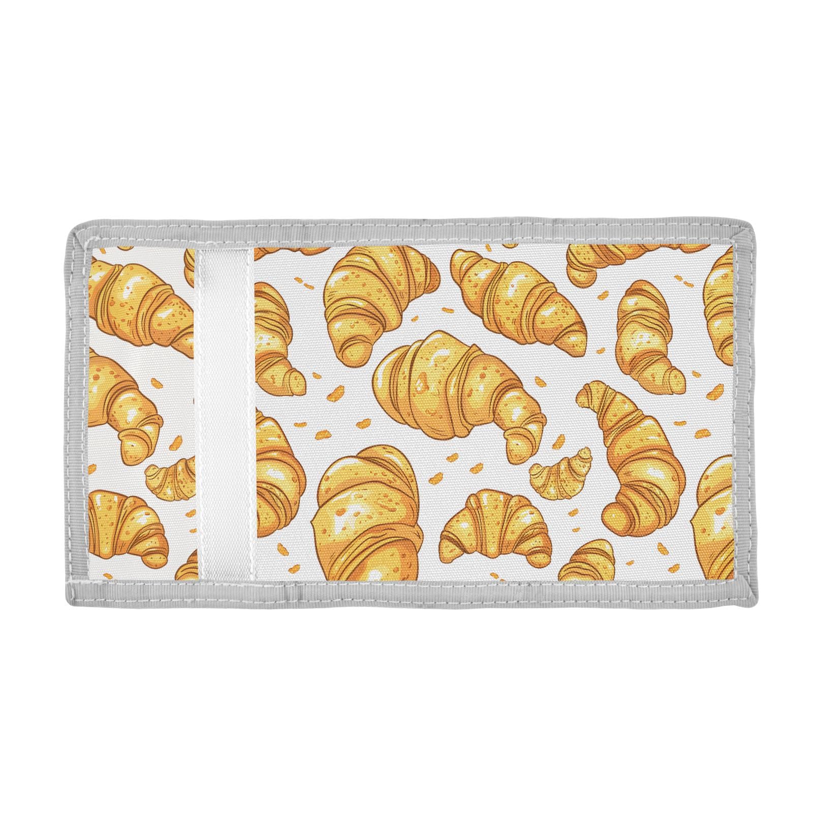 ALAZA Kids Wallets for Boys Girls Toddler Trifold Wallet Children Small Croissants Bread with Zipper Coin Pocket