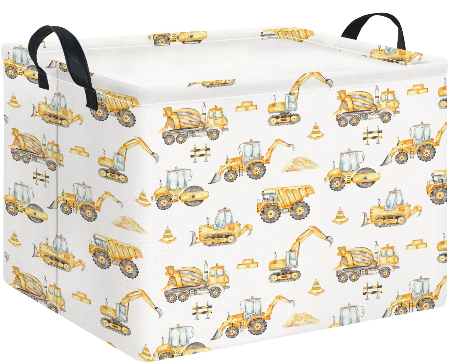 Rectangle Storage Basket,Collapsible Storage Bin,Books Box(Engineering Vehicle)