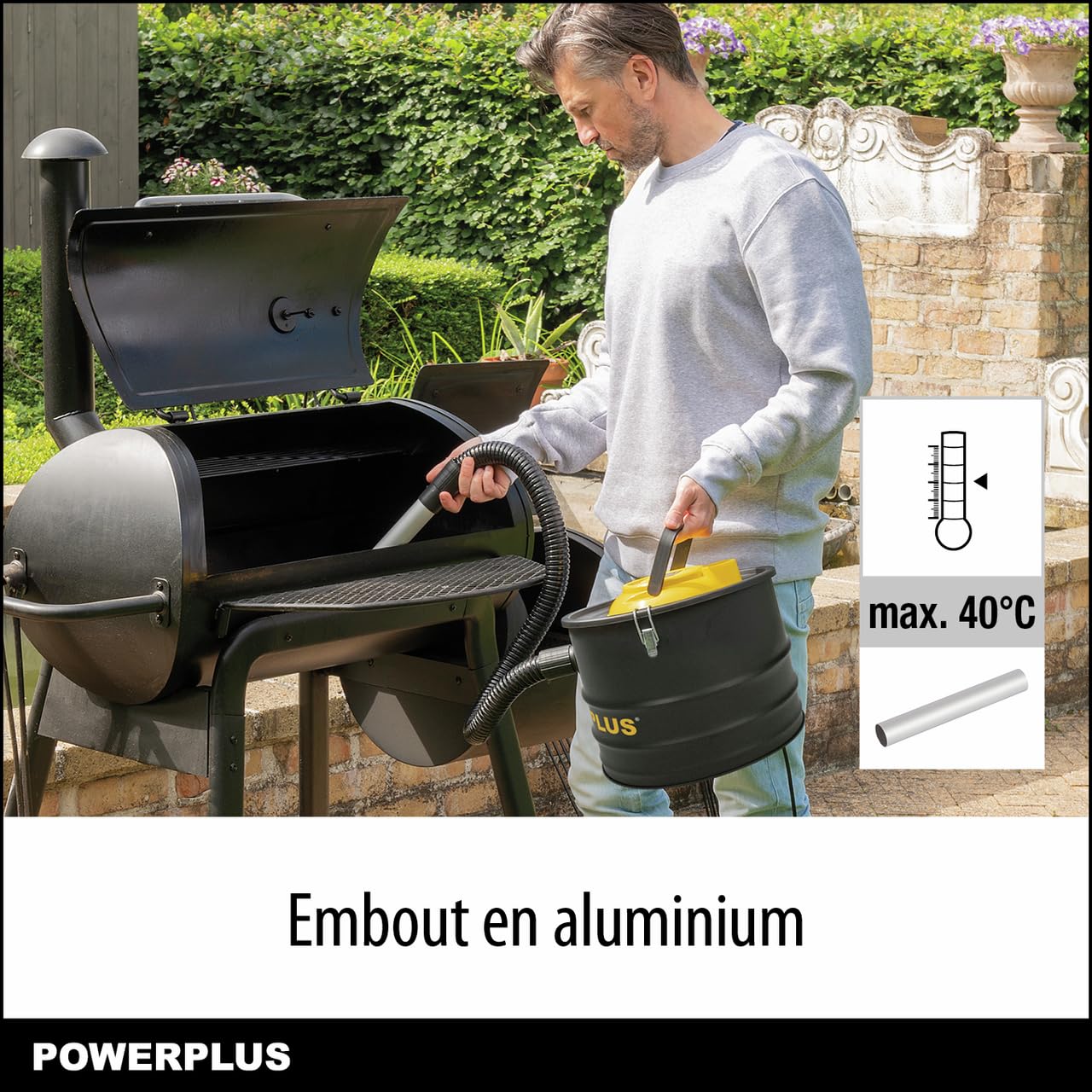 VARO Powerplus Vide Cendres POWX3013 - Aspirateur de Cendre de 1600 W - avec Réservoir de 20 l, Filtre Exclusif