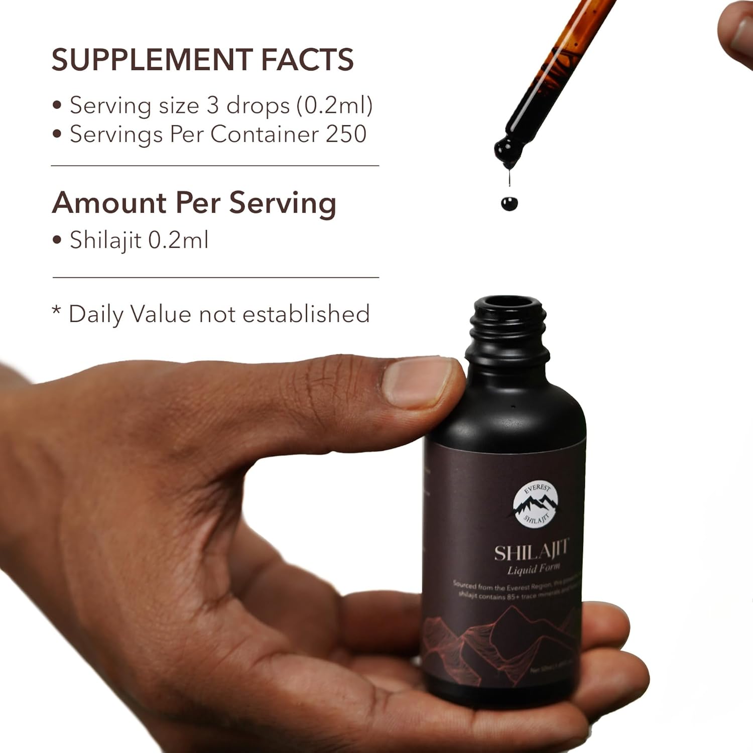 Everest Himalayan Shilajit Liquid Drops | Fast Absorption | 75%+ Fulvic Acid | Easy Dosing | Shilajit Nepal Origin | Natural Energy | 50 ml - Image 8