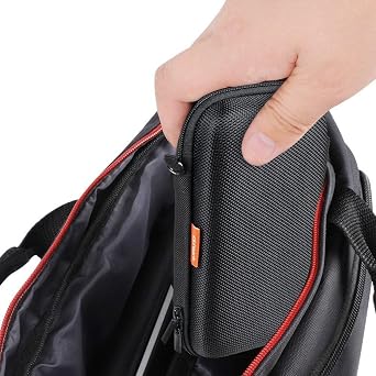 Portable Protection Hard EVA Case for External Battery, Cell Phone, GPS, Hard Drive, USB/Charging Cable, Small Carrying Bag Mesh Inner Pocket, Zipper Enclosure, Universal Travel Pouch Bag